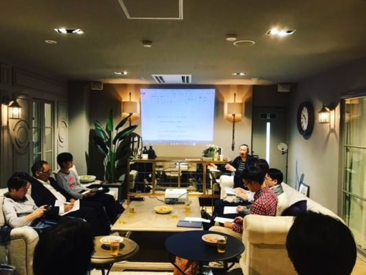 プリマ倶楽部「寺子屋勉強会」の様子