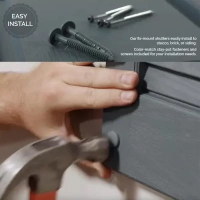 窓飾りシャッターの固定