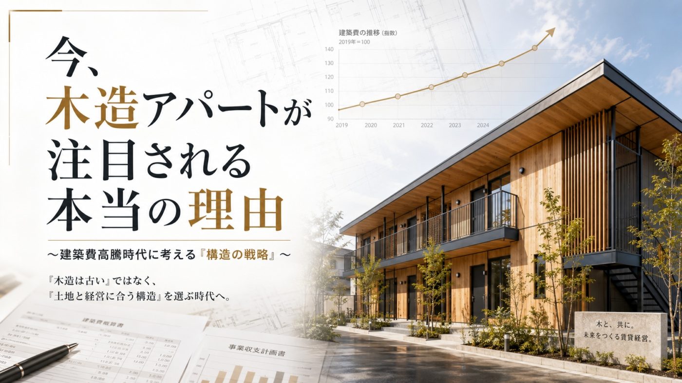 【2026年版】今、木造アパートが注目される本当の理由 1 株式会社GIFTが書いた、今、木造アパートが注目されている理由のブログのファーストビュー画像