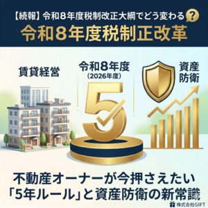 賃貸経営に関する令和８年度税制改正をイメージした画像