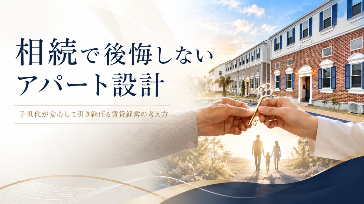 【2026年版】相続で後悔しないアパート設計/子世代が安心して引き継げる賃貸経営の考え方 1 株式会社GIFTが作成した「相続え後悔しないアパート設計」のブログのファーストビューの画像